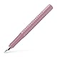 Faber-Castell 140824 - moderner Füller Grip 2010 mit Ergonomisches Design und Hochwertige Konstruktion, Füller breite Feder M, Nachfüllbar inkl. Tintenpatrone - rose shadows, 1 Stück
