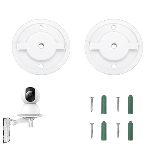 VZU 2 Stück Kamera Wandhalterung, Kompatibel mit TP-Link Tapo C200/C210/C220/C225/TC70, Kasa EC70/KC410S, Einstellbarer Winkel 180 Grad Drehung, Deckenhalterung für Überwachungskameras, Weiß