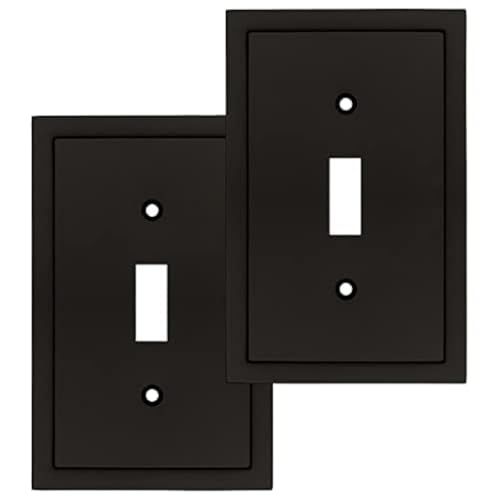 Henne Bery Modern Edge Decorative Wall Plate Switch Plate Outlet Cover, Durable Solid Zinc Alloy...