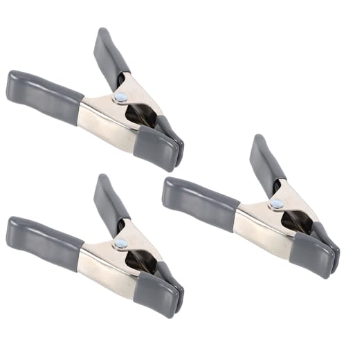 OSALADI 3pcs Strong Backdrop Stand Clips Metal Spring Clamps Nickel Plating for Photography Woodworking Home Decor