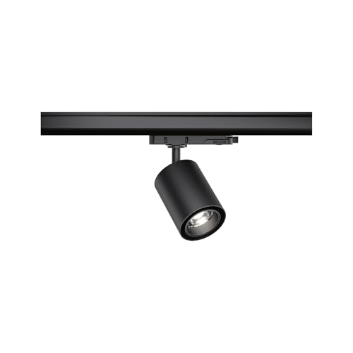 Spot sur rail LED idéal pour illuminer un salon moderne noir