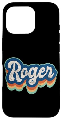 Roger �t�@�[�X�g�l�[�� �j�̎q ���B���e�[�W�X�^�C�� 70�N�� 80�N�� �p�[�\�i���C�Y �X�}�z�P�[�X iPhone 16 Pro �p