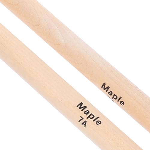 2 piezas de baquetas profesionales de madera para principiantes, agarre cómodo, adecuadas para diversos estilos de batería y práctica estudiantil miniatura 3