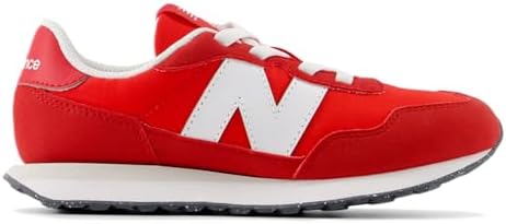 New Balance 237 Bungee Kids | Pre Boys Running Inspired (PH237HR) (White/True Red), White/True Red, 12.5 Little Kid