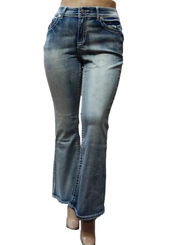 Jack David Y&F Rock & Stone Womens Plus Size Curvy Stretch Relaxed Fit Straight/Skinny/Bootcut Denim Jeans Pants2