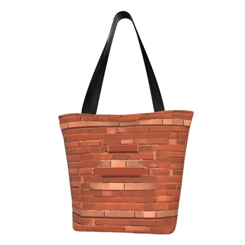red brick wall texture Print Comfortable Shoulder Bag Summer HandbagTravel Beach Work Daily Use Versatile Carry