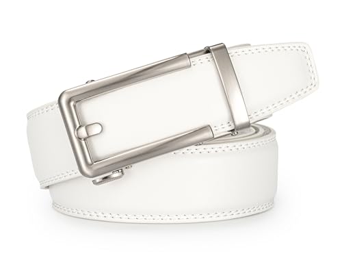 Image of Men's Belt, Ratchet Dress Casual Belt with Adjustable Automatic Buckle Trim to Fit