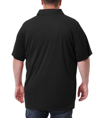 Idtswch Men's Big and Tall Polo Shirts UPF 50+ Casual Work Quick Dry Short Sleeve Collared Golf Shirt（XL-8XL）3