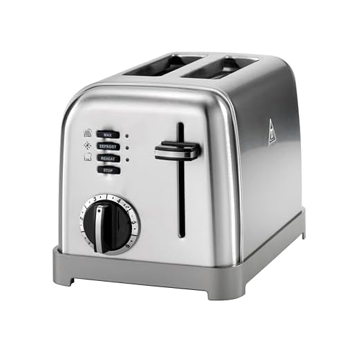 CUISINART CPT160E Tostadora de Acero Inoxidable, 2 Ranuras Anchas para Pan, 6 Niveles de Tostado, función máx, descongelar y recalentar, Bandeja recogemigas, 900 W, Velocidades