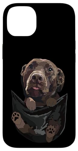 Funny Dog In Pocket �`���R���[�g ������ ���D�� �u���E�� ���u���h�[�� �X�}�z�P�[�X iPhone 14 Plus �p