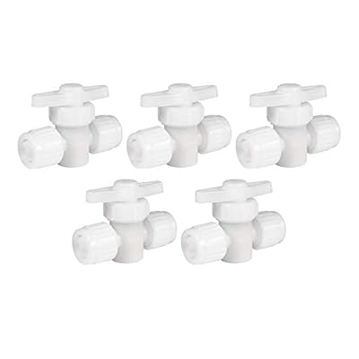 RecPro RV Plumbing Hardware | 06880 | 1/2" Compression Type 2-Way Stop Valve | Shutoff Fitting | Pex Pipe/Tubing Fittings (5 Fittings)