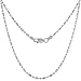 Sterling Silver Dot Dash Pallini Bead Ball chain Necklace 1.8mm Nickel free Italy, 24 inch