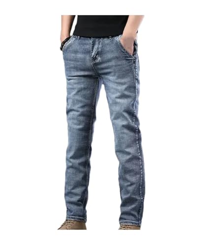 Men Classic Fit Jeans All Season Adult Denim Work Pants Stacked Japanese Street Straight Leg Jeans