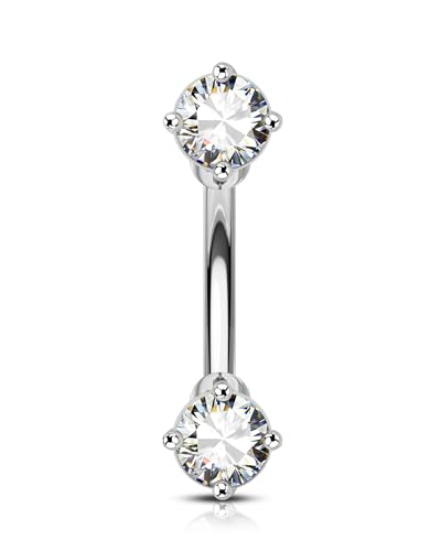 COCHARM Cute Minimalist Rook Earring 6mm Silver Tone