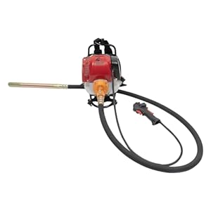 4-Stroke 1HP Gas Vibrating Concrete Power Screed Motor,0.75KW Gas Powered Concrete Vibrator,Concrete Vibrating Tool with 8.2ft Vibrating Rod for Remove Air Bubble and Mix Concrete