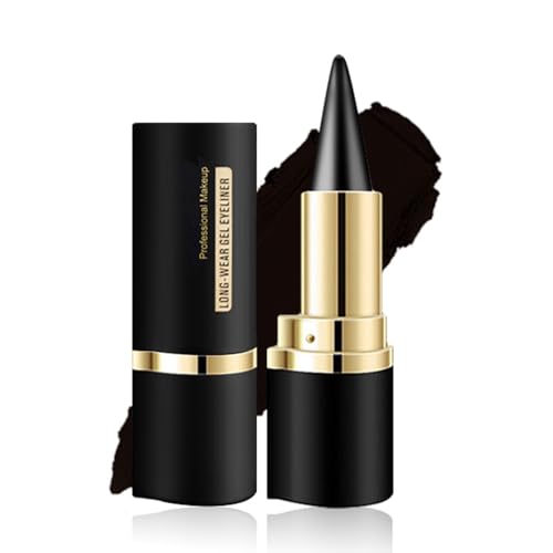 Black Eyeliner Set - Waterproof Black Gel Eyeliner Pencil Set, Highly Pigmented Gel Formula for Precision Lines & Bold Looks,Easy Glide for Smooth Application (Black, 1 Count (Pack of 1))
