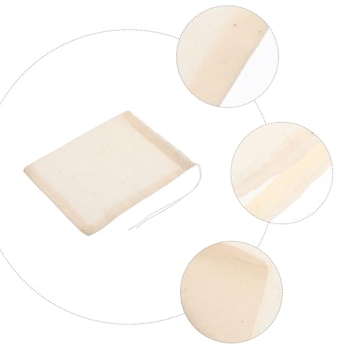 Bolsas de filtro lavables de algodón beige para colar café de forma limpia 4