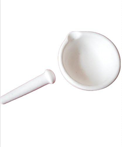 Alumina Ceramic (99%) Mortar and Pestle ID=106 mm, 5.1" OD 130 mm Lab Grinding