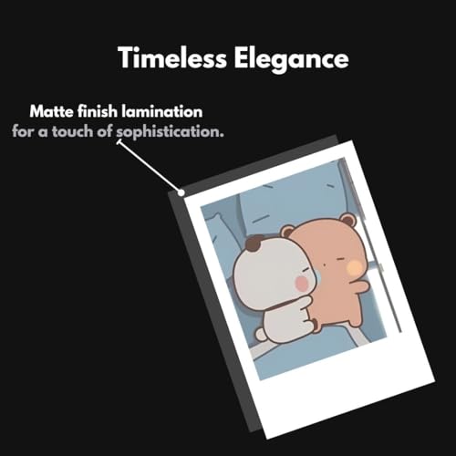Image of Bubu Dudu Poster Teddy | Milk Mocha, Peach Goma, Plush Panda Mini Poster Kit (Set of 15) | Cute Couple Bubu Dudu Teddy Peach Goma Size (8 x 6 cm) Posters for Phone Accessories, Room Decoration (C 009)