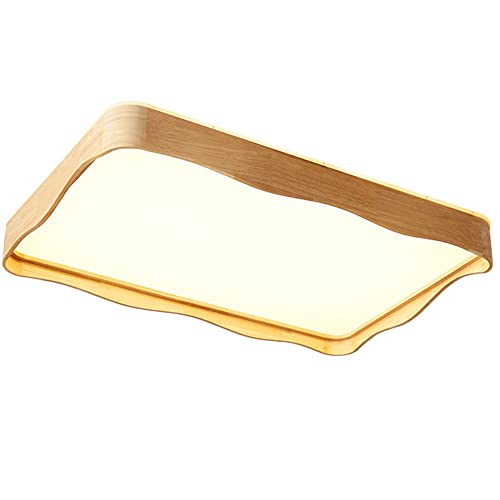 Plafonnier à intensité variable en bois 36W luminaire carré chic pour salon