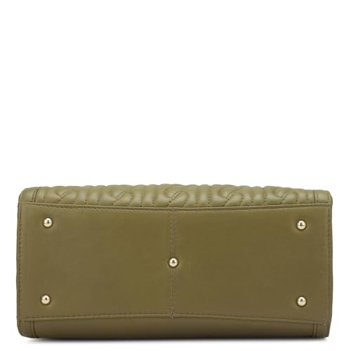 Image of Da Milano Leather Satchel Bag for Women - Olive