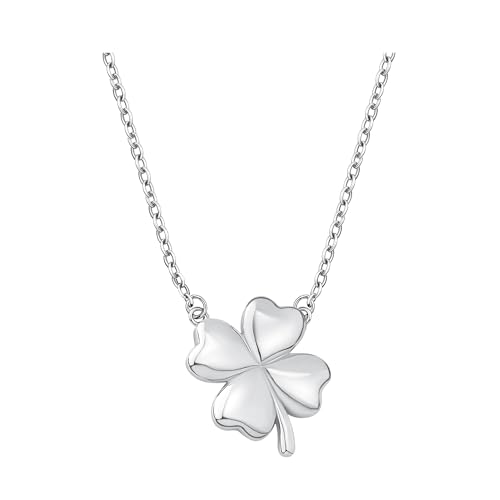 Sofia Milani - Solid 925 Sterling Silver Necklace for Women - Clover Pendant - 50246
