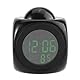 wecker mit projektion,Tbest Uhr mit projektion,Uhr, Projektionsuhren für Schlafzimmer, Projektionsuhren, Sprechende Rnib-Uhren für Blinde, Multifunktions-Digital-LCD-Wandprojektion, Sprache, Temperatu