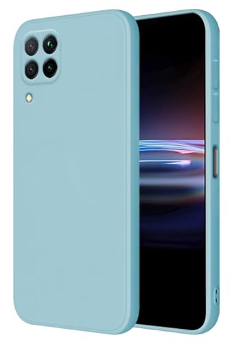 HONLEN Funda Compatible para Huawei P40 Lite 4G Case, (6.4' Inches) Líquida TPU Silicona Cover con Anti-Rasguño, Cáscara Suave Cubierta Azul Claro