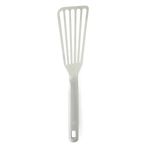 Image of Calphalon Prime Slotted Spatula, Slotted Fish Turner, Stainless Steel Kitchen Flipping Spatula, Flexible Heavy-Gauge Heat Resistant for Seafood, Weighted Handle for Control