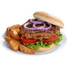 Kings Command Foods Old Fashioned Cooked Beef Steak Burger, 6 Ounce -- 40 per case.