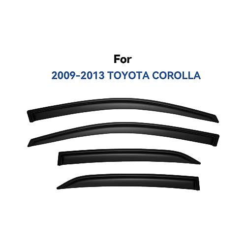 Window Rain Guards Shield for Toyota Corolla 2009-2013, Window Vent Visors Shades Wind Deflectors for 09-13 Corolla