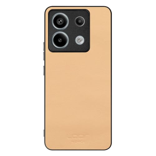 LOOF BASIC-SHELL �{�v ���U�[ �X�}�z�P�[�X for Xiaomi Redmi Note 13 Pro 5G �p �P�[�X �J�o�[ �w�ʃP�[�X �X�g���b�v�z�[�� �V�F�� ���^ Leather [�x�[�W��]