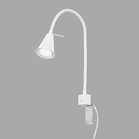 Briloner Leuchten LED Bettleuchte, Bettlampe Flexarm Cover