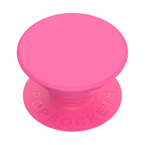 PopSockets Klebendes Handy-Grip, Halter, Handyständer, Hot Pink - Neon Pink – Ansicht 1