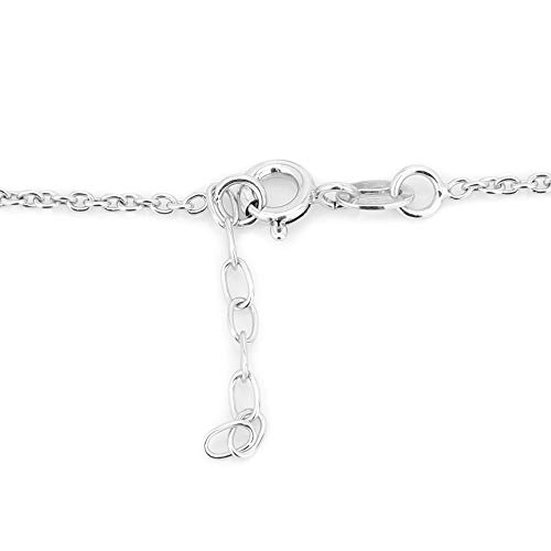 Vanbelle Sterling Silver Jewelry - Valentine Gift - Rhodium Plating Dangling Puffed Heart Charm Bracelets For Women And Girls - 6.5" Long With 1" Extender - Versatile Bracelet For Everyday Use #TOP2