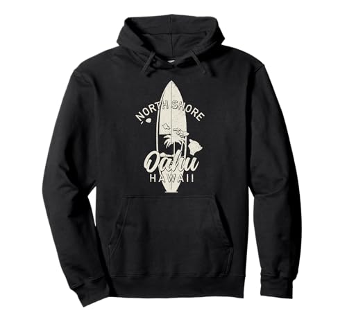 North Shore Oahu Hawaii Surfbrett Surfer Hawaii Pullover Hoodie