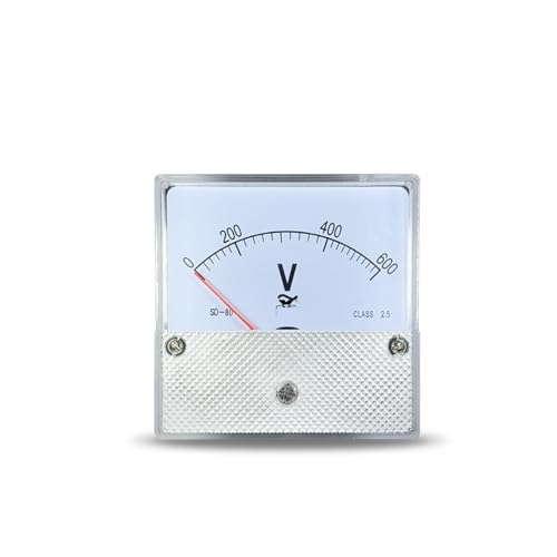 Voltmètre AC 600V à aiguille SD80 évitez les pannes de tension 65mm