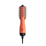 The Knot Dr BC114 All-in-One Mini Oval Dryer Brush, Travel Friendly, Hot Air Brush, Volumizer, Dry and Style For All Hair Types, Orange