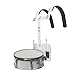 LIOOBO Adjustable Snare Drum Carrier Back Frame with Shoulder Strap for Marching Percussion Convenient and Durable Snare Drum Accessory White