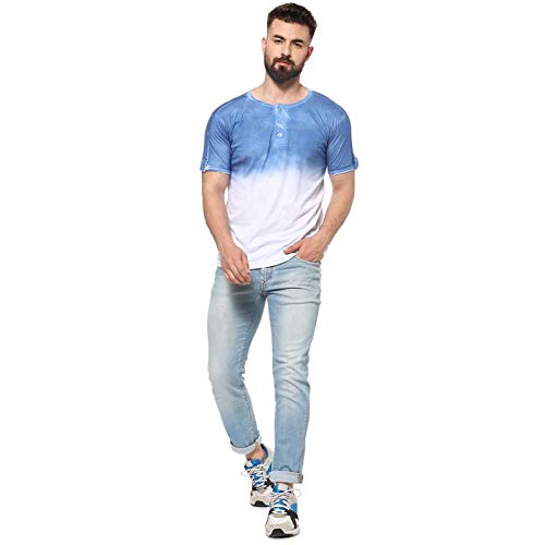 Image of CAHOOT Men's Colourblocked T-Shirt for Casual Wear | Crewneck | Long Sleeve | Pull On Closure | Cotton T-Shirt Crafted with Comfort Fit for Everyday Wear