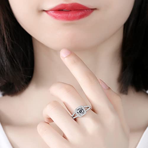 Bague en argent véritable avec pavé géométrique éclatant pour un mariage d'exception