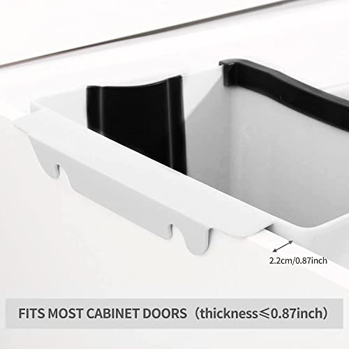Caneca de basura plegable para cocina blanca 9L miniatura 6