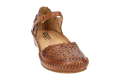 Image of PIKOLINOS P. Vallarta Women's Semi-Open Shoes | Leather | Hook-and-Loop Closure | Mid Heel | Size UK 2-8