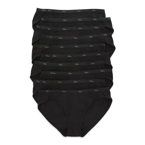 Image of Hanes Women's Underwear Pack, 10-Pack, Full-Coverage Cotton Blend Panties, Moisture-Wicking Underwear for Women