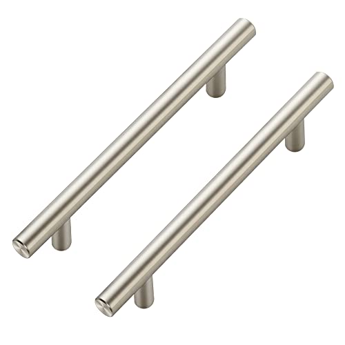 Image of Ravinte 4 Pack 7.38 inch Cabinet Pulls Brushed Nickel Stainless Steel Kitchen Cupboard Handles Cabinet Handles, 5 inch Hole Center
