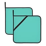 YYHHAOFA Bright Blue Printing Lot de 2 dessous de plat isolants carrés pour isolation thermique lors du retrait du couvercle, micro-ondes, four et barbecue en plein air