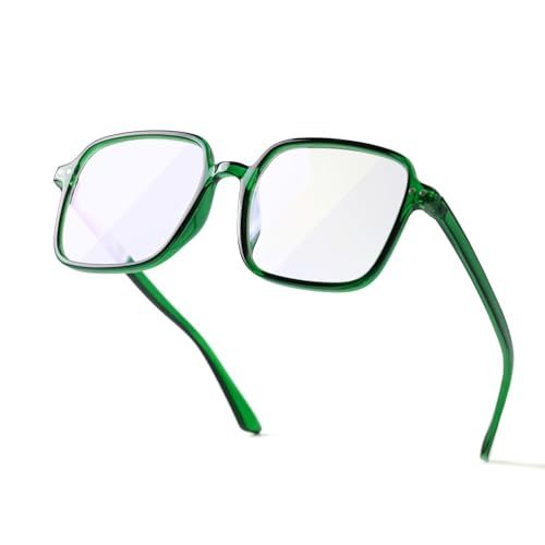 Image of Square Blue Light Blocking Glasses for Women Men Oversized Lightweight Frame Filter Nerd Eyeglasses Mia