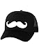 Mustache Truckers Mesh Snapback hat in Black - One Size