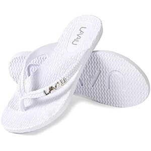 LAVAU womens Lavau001Flip-Flop 9 White