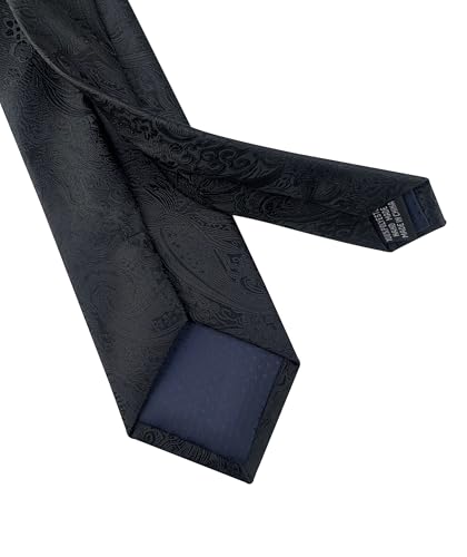 Image of WeiShang Lot 4 PCS Men's Ties Solid Color Neckties Formal Black Ties For Men